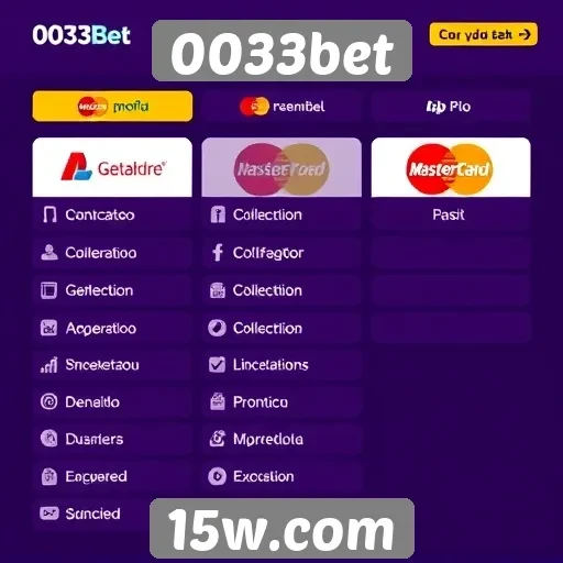 Métodos de pagamento disponíveis no 0033bet